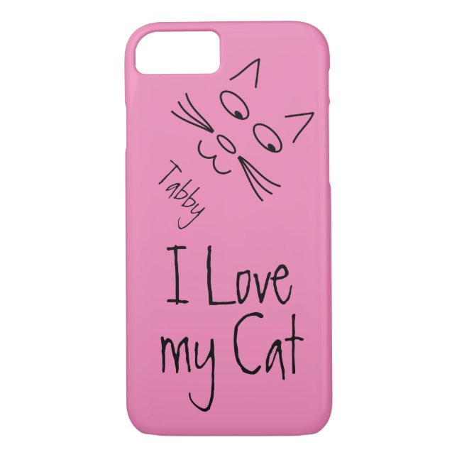 Capa Para iPhone, Case-Mate Eu amo meu gato (Verso)