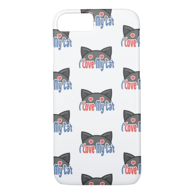Capa Para iPhone, Case-Mate Eu amo meu gato (Verso)