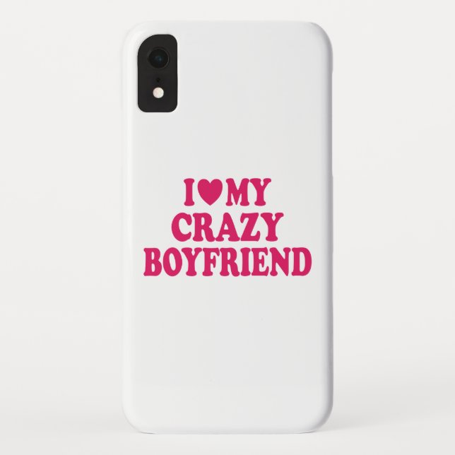 Capa Para iPhone, Case-Mate Eu Amo meu Namorado Louco (Verso)