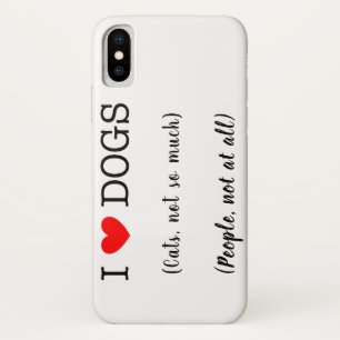 Capa Para iPhone Da Case-Mate Eu coração cachorros, gatos não tanto, pessoas não