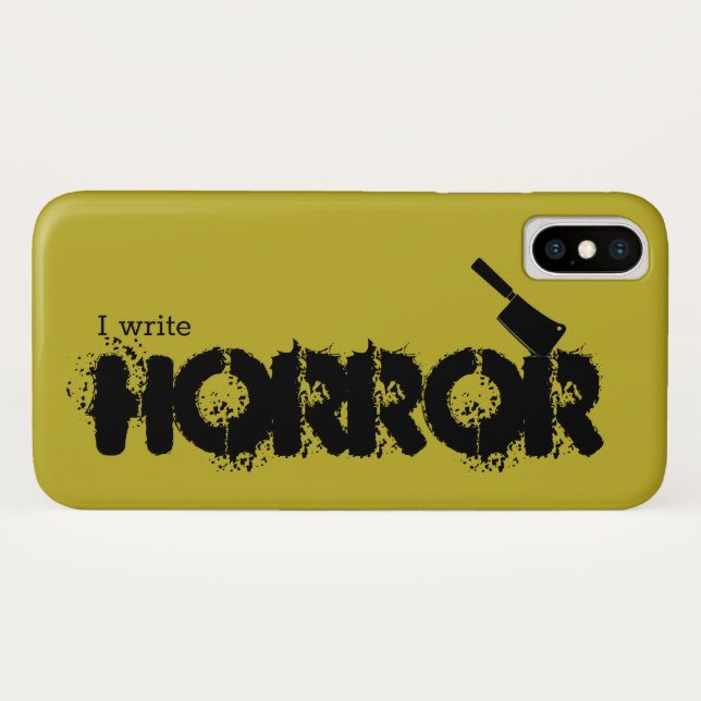 Capa Para iPhone, Case-Mate Eu escrevo horror. (Verso (Horizontal))