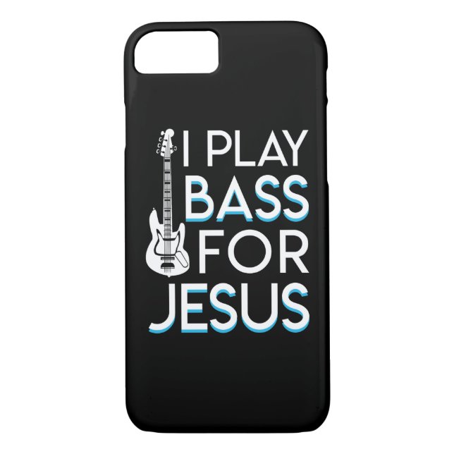 Capa Para iPhone, Case-Mate Eu jogo a guitarra baixa cristã baixa de Jesus (Verso)