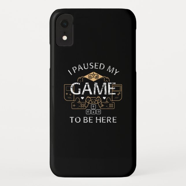 Capa Para iPhone, Case-Mate Eu Pausar Meu Jogo Para Estar Aqui (Verso)