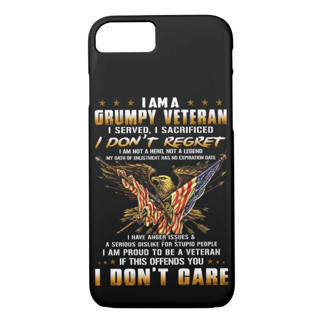 Capa Para iPhone, Case-Mate Eu Sou Um Veterano Grumpy (Verso)