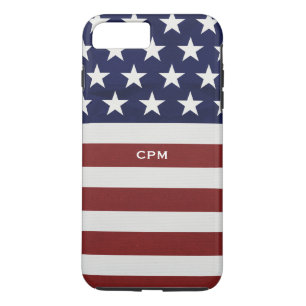 Capa iPhone 8 Plus/7 Plus EUA bandeira americana costume patriótico do 4 de