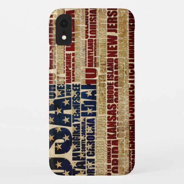 Capa Para iPhone, Case-Mate EUA e seus estados federais em estrelas e faixas (Verso)