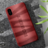 Exame de alumínio vermelho metálico escovado