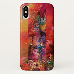 Capa Para iPhone X EXCALIBUR /QUEEN da fantasia amarela vermelha da