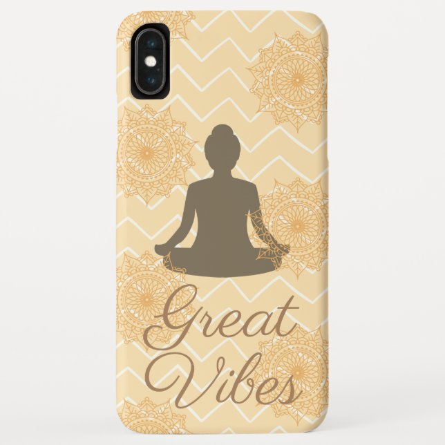 Capa Para iPhone, Case-Mate Excelente Vibes Sentindo Lotus Pose (Verso)