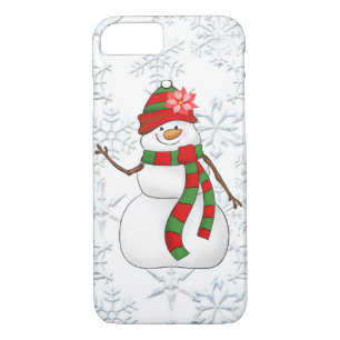 Capa Para iPhone Da Case-Mate Exemplo da mulher 8/7 da neve da aguarela do Natal