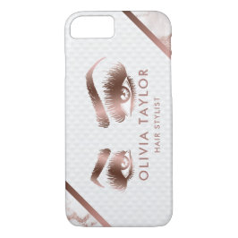 Capa iPhone 8/ 7 Eyelashes Makeup Artista Rosa