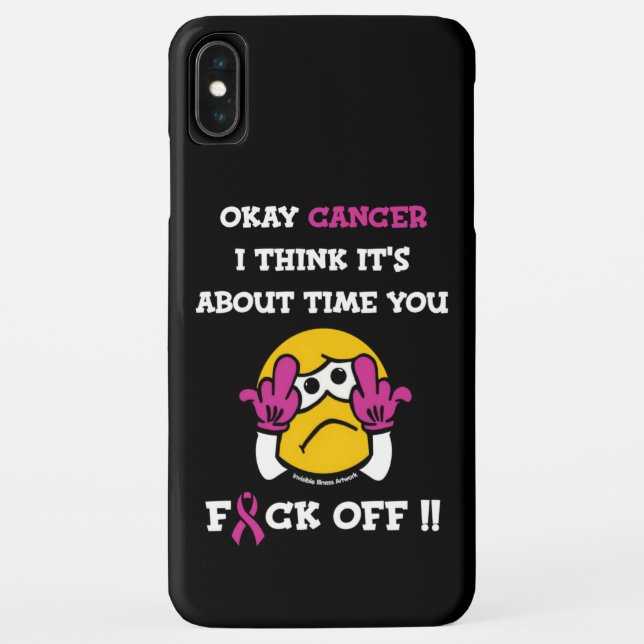 Capa Para iPhone, Case-Mate F#CK DESLIGADO...Cancer da mama (Verso)
