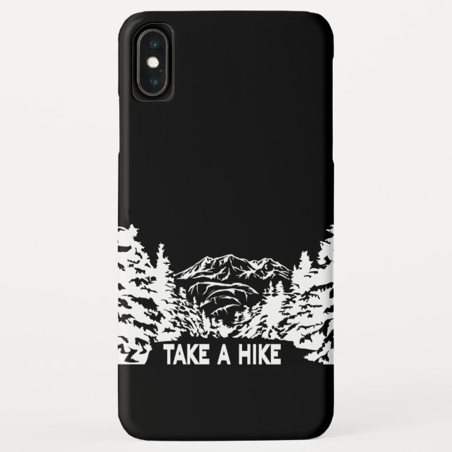 Capa Para iPhone, Case-Mate Faça uma citação de Hike, paisagem monocromática d (Verso)