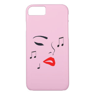 Capa iPhone 8/ 7 Face de Música Feminina