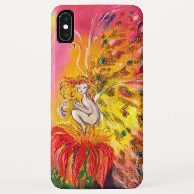 Capa Para iPhone, Case-Mate FADAS DO AMANHECER / Flor Fada, Rosa Amarelo (Verso)