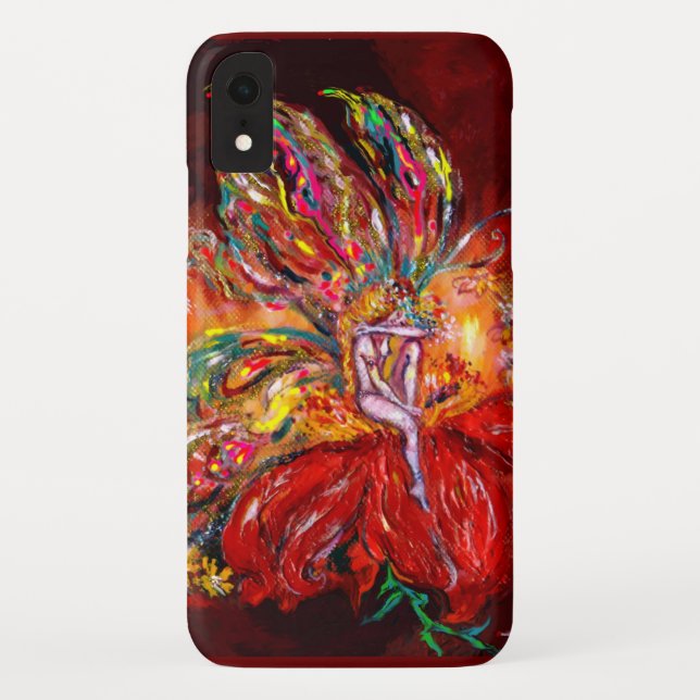 Capa Para iPhone, Case-Mate FAIRY FLOWIN RED / Fantasy Floral (Verso)