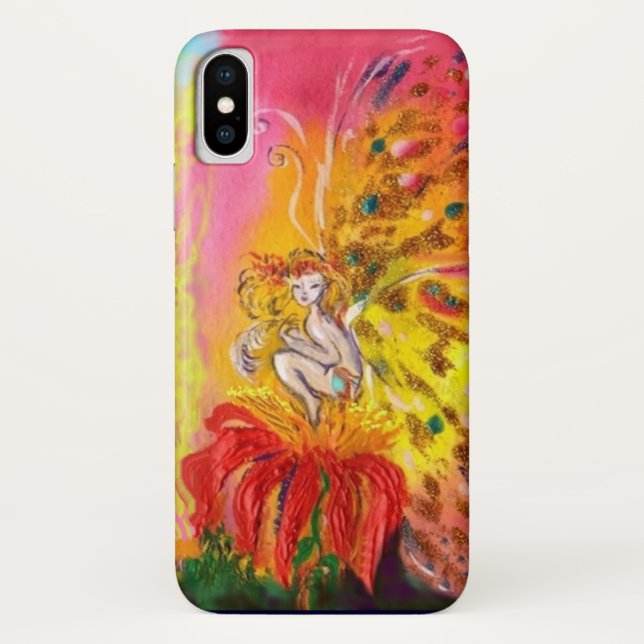 Capa Para iPhone, Case-Mate FAIRY OF DAWN ON RED FLOWER Fantasy (Verso)