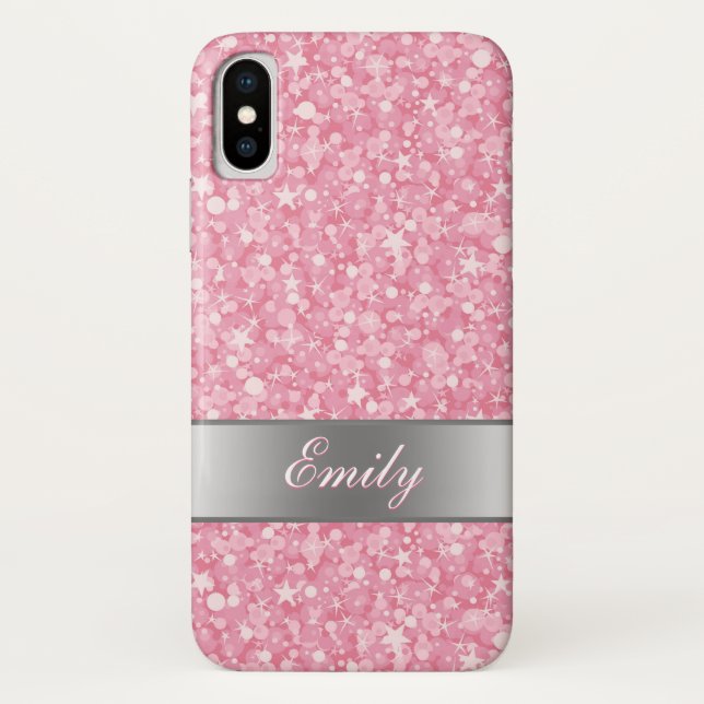 Capa Para iPhone, Case-Mate Faíscas Brancas E Brilho Rosa (Verso)