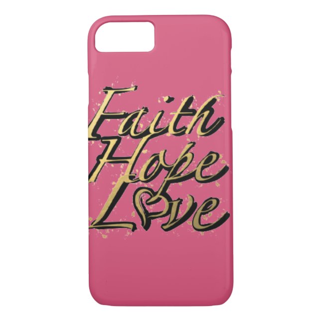 Capa Para iPhone, Case-Mate Faith Hope Love Casemate iPhone 7 Case (Verso)