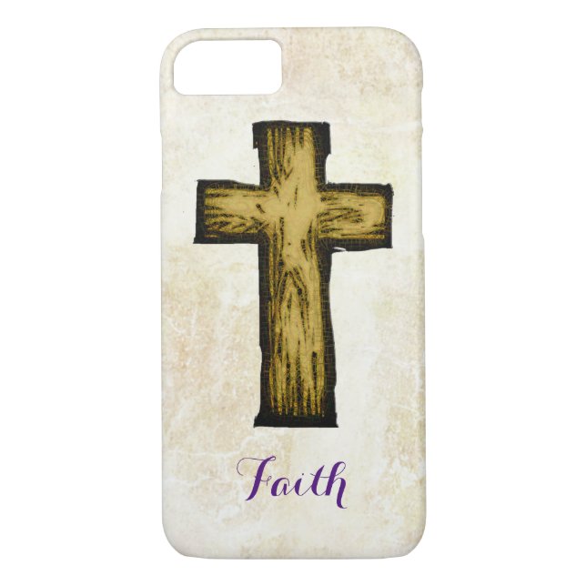 Capa Para iPhone, Case-Mate Faith Wooden Cross Symbol of Hope and Inspiron (Verso)