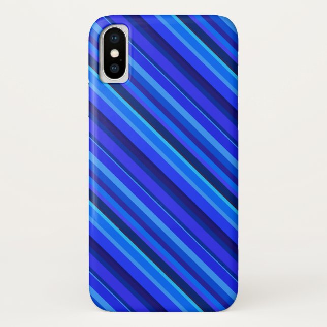 Capa Para iPhone, Case-Mate Faixa diagonal azul (Verso)