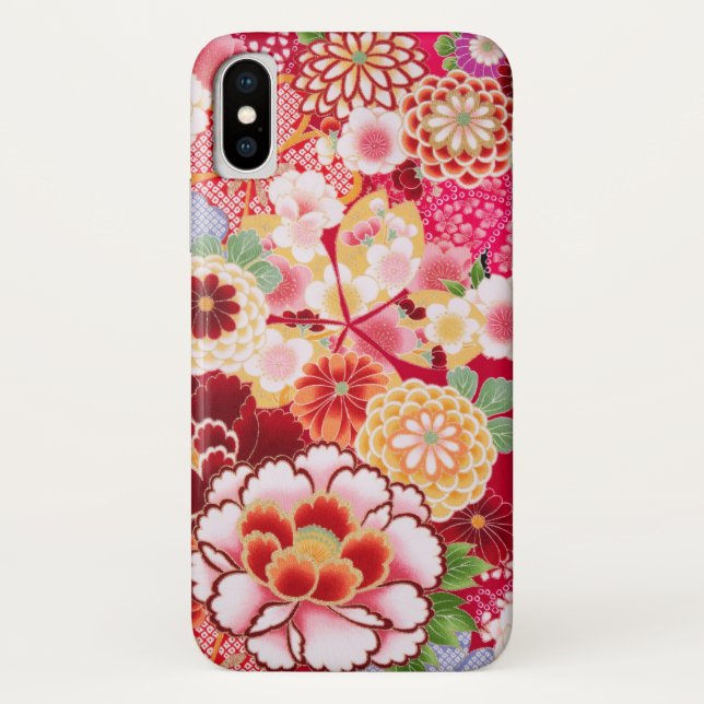Capa Para iPhone, Case-Mate Falln Red Floral Burst (Verso)