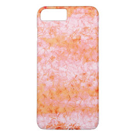 Capa iPhone 8 Plus/7 Plus Falso couro salmão, esbranquiçado