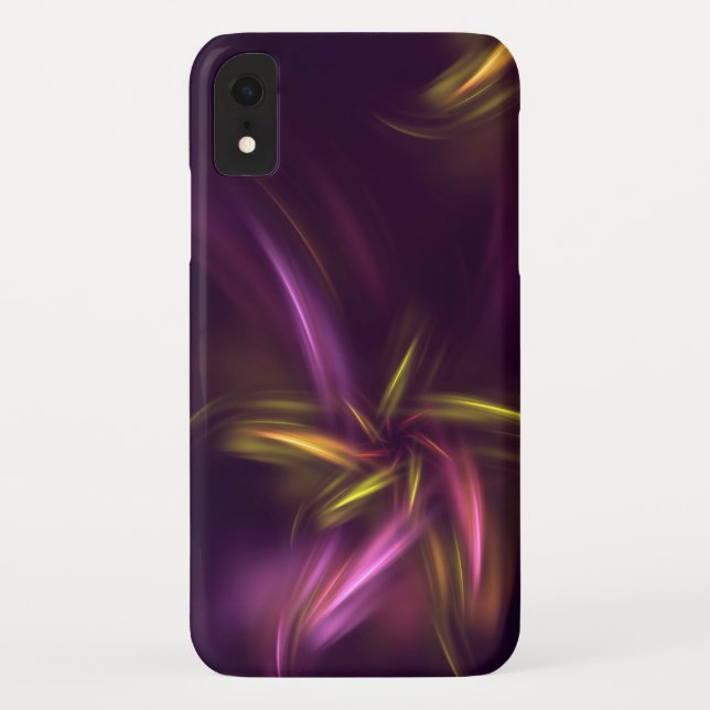 Capa Para iPhone, Case-Mate Fantasia de Abstrato de Flores Roxas (Verso)