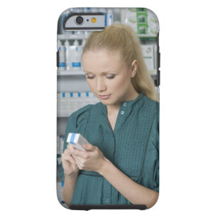Capa Tough Para iPhone 6 Farmacêutico fêmea que olha a medicina em 2