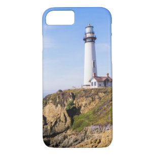 Capa iPhone 8/ 7 Farol no oceano da casa branca azul-colina