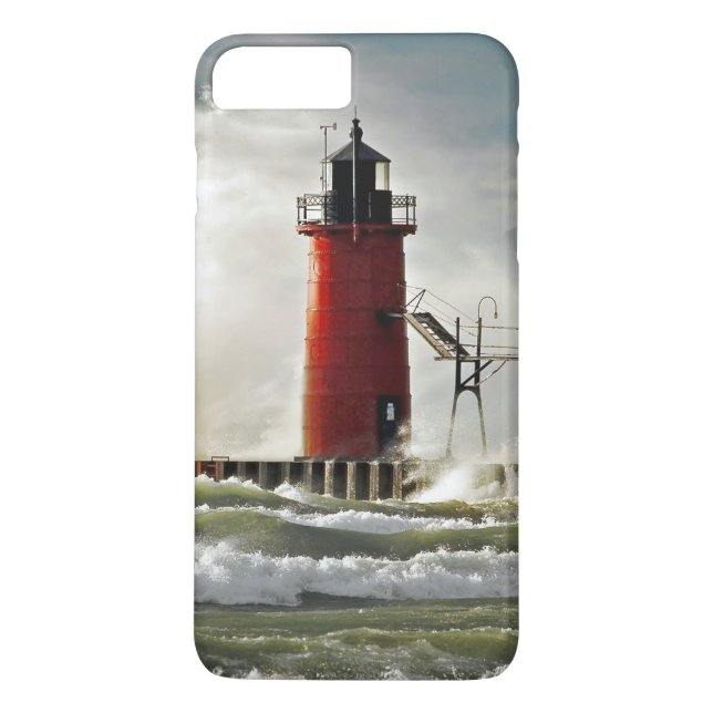 Capa Para iPhone, Case-Mate farol vermelho com onda gigante (Verso)