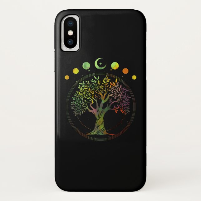 Capa Para iPhone, Case-Mate Fases da Árvore da Vida da Lua (Verso)