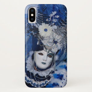 Capa Para iPhone X Fato de Carnaval Azul, Veneza