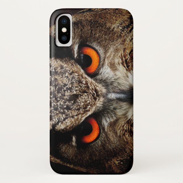 Capa Para iPhone, Case-Mate Feche a Coruja com Olhos Laranja (Verso)