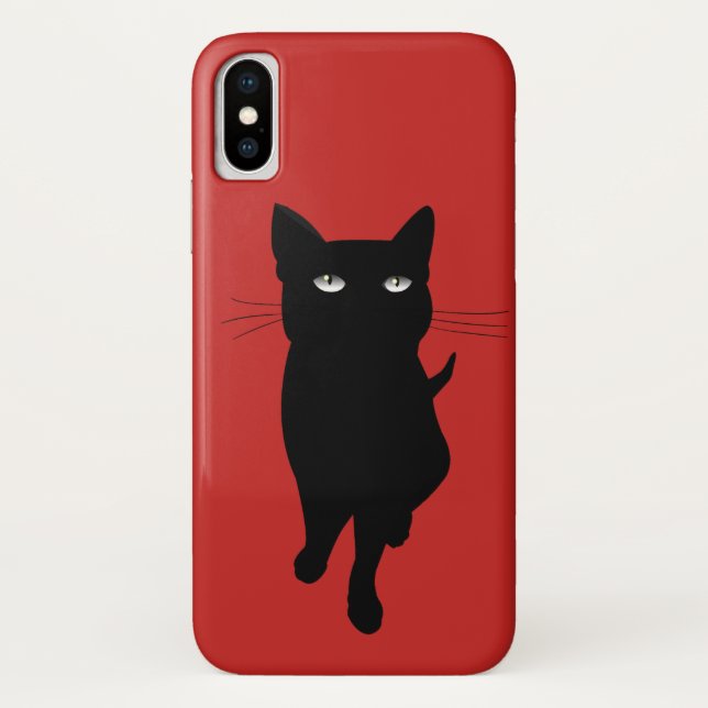 Capa Para iPhone, Case-Mate Felino giro de gato preto (Verso)