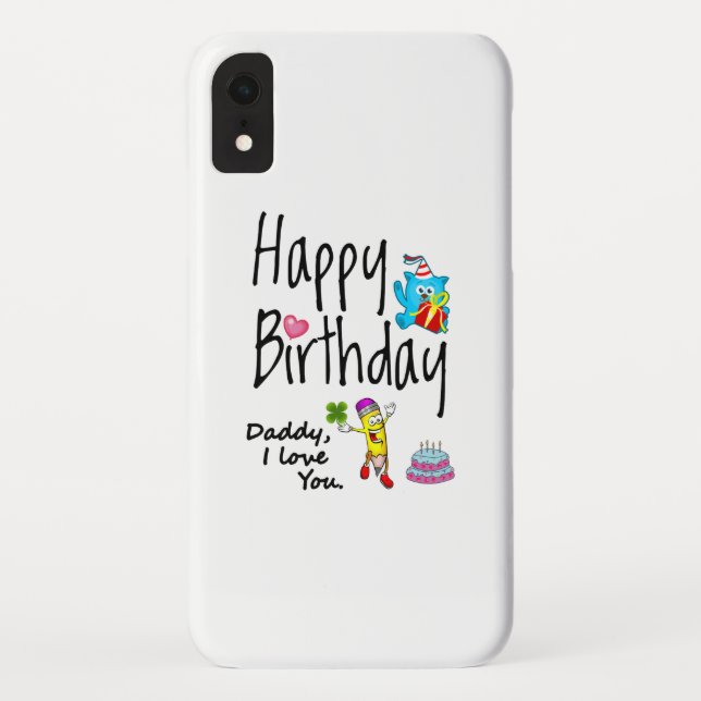 Capa Para iPhone, Case-Mate Feliz aniversário. Pai que te amo. (Verso)