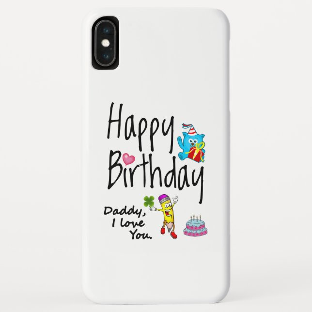 Capa Para iPhone, Case-Mate Feliz aniversário. Pai que te amo. (Verso)