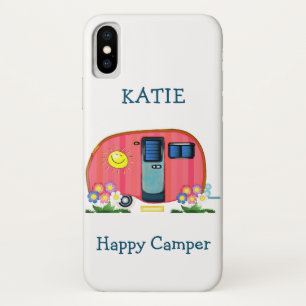 Capa Para iPhone Da Case-Mate Feliz Camper Pink Vintage Shasta Trailer