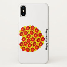 Feliz dia de as mães de flores da dália vermelha e