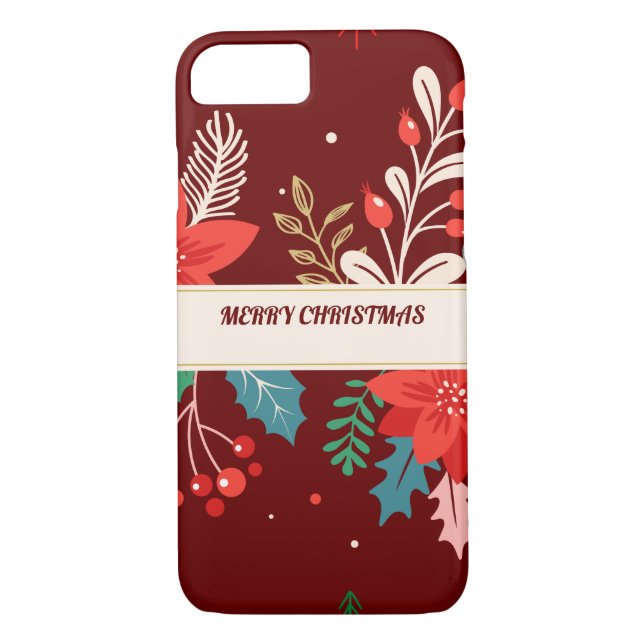 Capa Para iPhone, Case-Mate Feliz Natal Floral (Verso)