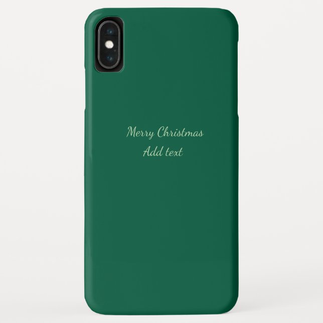 Capa Para iPhone, Case-Mate Feliz Natal verde simples fundo solo feriado (Verso)