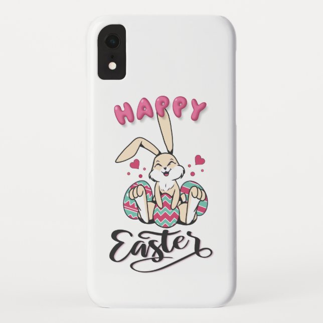 Capa Para iPhone, Case-Mate Feliz Páscoa do adorável Coelho da Páscoa (Verso)