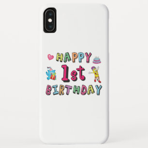 Capa Para iPhone Da Case-Mate Feliz primeiro aniversario para crianças de 1 ano 