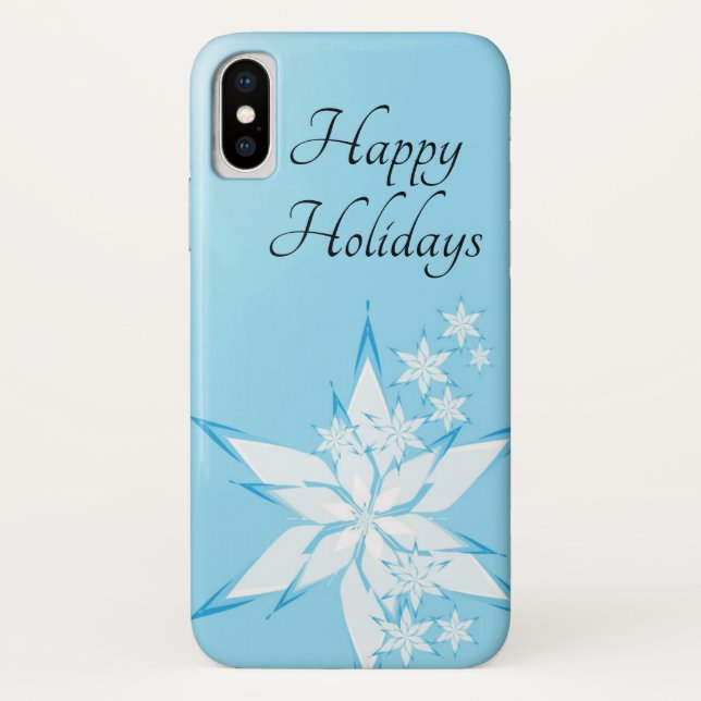 Capa Para iPhone, Case-Mate Felizes Feriados com Arte em Floco de Neve (Verso)