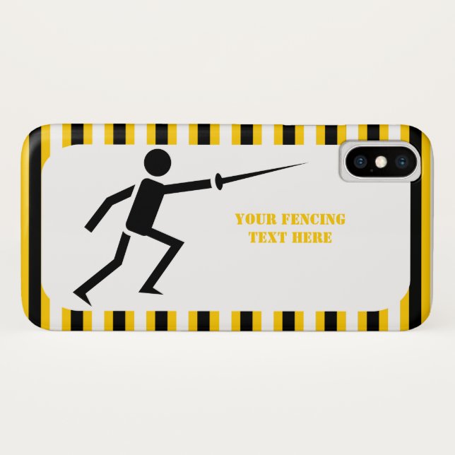 Capa Para iPhone, Case-Mate Fencer - fitas de vedação de silhuetas pretas (Verso (Horizontal))
