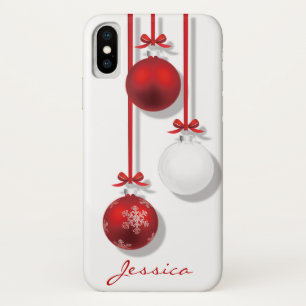 Capa Para iPhone Da Case-Mate Feriado do Arco Vermelho e Enfeites de natal Branc