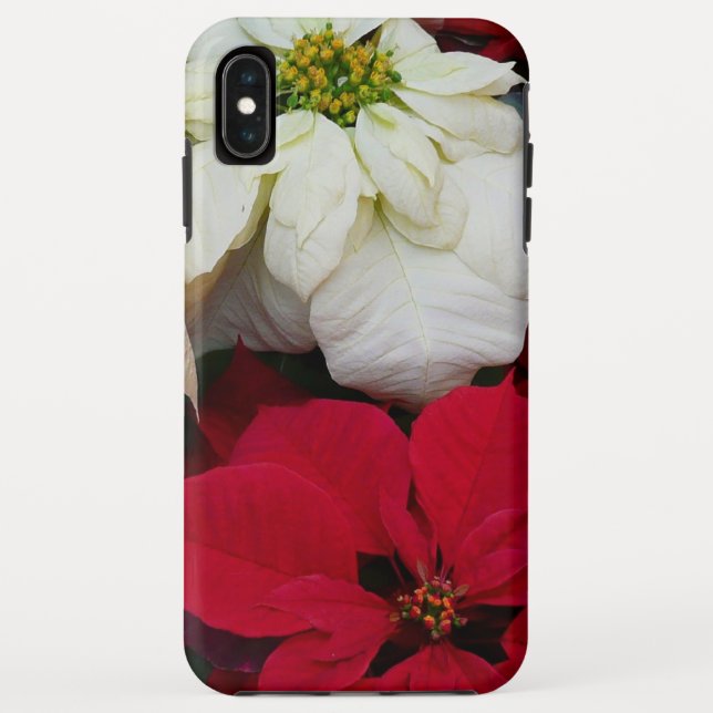Capa Para iPhone, Case-Mate Férias de Natal White e Red Poinsettias II (Verso)