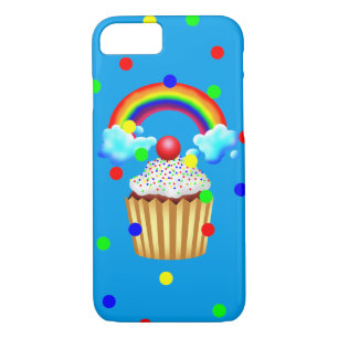 Capa Para iPhone Da Case-Mate Festa de cupcake com Rainbow & Sprinkles