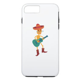 Capa iPhone 8 Plus/7 Plus Festive Skeleton Guitar Player
