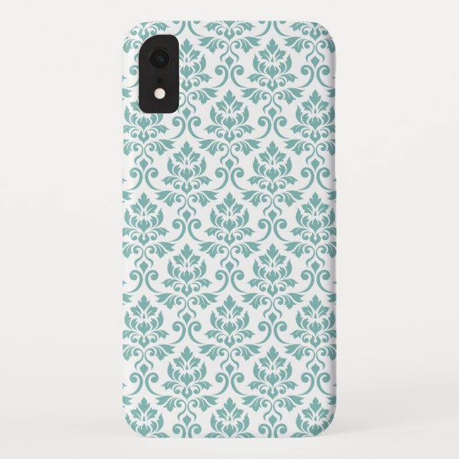 Capa Para iPhone, Case-Mate Feuille Damask Teal Pattern (Verso)